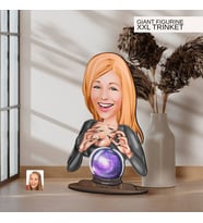 BK Gift Kişiye Özel Astrololg Karikatürlü Büyük Boy Ahşap Biblo-1, Arkadaşa Hediye , Sevgiliye Hediye, Kişiye Özel Biblolar
