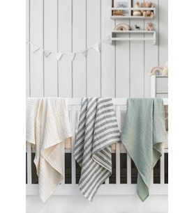 Müslin Örtü & Battaniye 3'lü Set %100 Pamuk Oeko-teks Sertifikalı 80x70 Cm