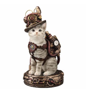 STEAMPUNK KEDİ HEDİYELİK BİBLOLAR → Hayvanlar Alemi