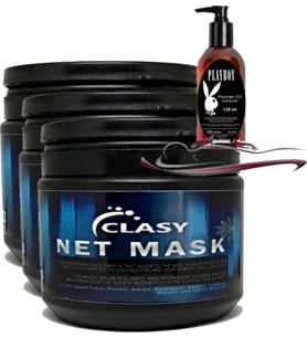 Clasy Net Mask 450ML Saç Bakım Maskesi 3 Adet Ile 120ML Playboy Masaj Yağı