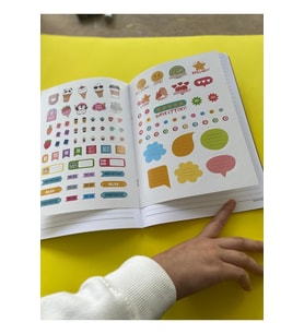 Çizgili Stickerli Kraft Kapak Defter Pembe 18,5*26 50 Yp. Kapağını Sen Tasarla