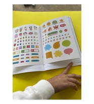 Çizgili Stickerli Kraft Kapak Defter Pembe 18,5*26 50 Yp. Kapağını Sen Tasarla
