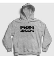 Presmono Unisex Gri Logo V2 Imagine Dragons Kapüşonlu Sweatshirt 82459tt (Gri)