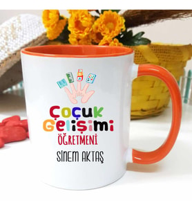 Çocuk Gelişimi Öğretmenine Özel Öğretmenler Günü Hediyesi Kişiye Özel Kupa Barda