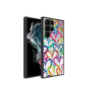 Samsung Galaxy S22 Ultra Uyumlu Kılıf Aynalı Desenli Kamera Korumalı Parlak Zore Mirror Kapak (Kırmızı)