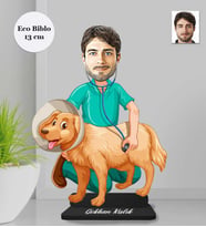 Kişiye Özel  Veteriner Erkek Ahşap Eco Biblo -1