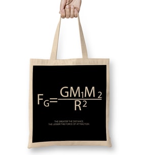 Gravity Maths And Science Newtons Law Of Gravitation Bez Çanta Uzun Saplı