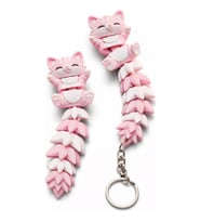Sevimli Esnek Kedi Anahtarlık – Hareketli Fidget Tasarım 2'li