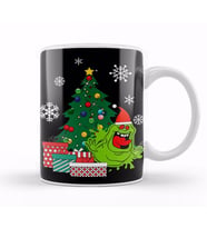 Slimer Around The Christmas Tree Kupa Bardak Porselen