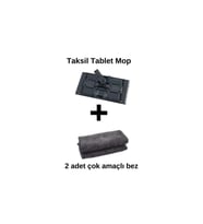 Pratik ve şık Tablet Mop Çift Seti, Antrasit, Hediye Bezlerle