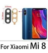 Tkgz Xiaomi Mİ8 Arka Kamera Camı Lens Yapışkanlı