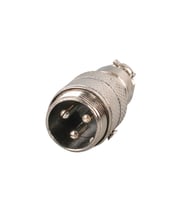 Ayt Mayk GX16-3 Pinli Metal Erkek Konnektör Jack Soket M16 16mm Çap Vida Dişli
