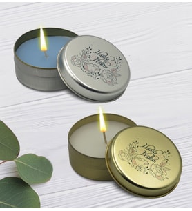 BK Gift Kişiye Özel Çift Tasarımlı Silver ve Gold Metal Kutuda Kokulu Mum Hediye Seti - 5, Ev Hediyesi, Sevgiliye, Arkadaşa Hediye, Kokulu Mum