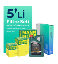MANN Peugeot Bipper 1.4 Dizel Filtre Bakım Seti Castrol Motor Yağlı (2008-2014) 5 Li