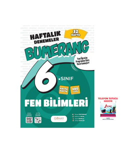 Günay Yayınları 2025-2026 6. Sınıf Bumerang Fen Bilimleri 32 Haftalık Denemeler Gün Gün Denemeler İle Gelişim Güncel (Çok Renkli)