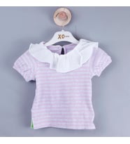 P-004316 (ce 8576) Kız Çizgili Ömre Bluz 6-36 Ay
