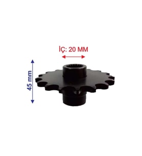 Atv Kanuni Ön Dişli 520-17T İç 20Xuzunluk 45Xm Öm