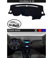 Hyundai Ix35 Için Uygun Torpido Koruma Halısı Siyah Kenar Renk Siyah