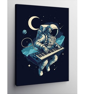 Kanvas Tablo Piyanist Astronot