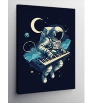 Kanvas Tablo Piyanist Astronot
