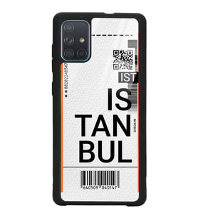 Samsung A71 Uyumlu Bilet Tasarımlı Glossy Telefon Kılıfı