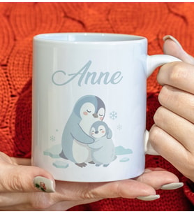 BK Gift Anne ve Yavrusu Beyaz Kupa Bardak -8, Anneler Günü ve Kadınlar Günü Hediyesi