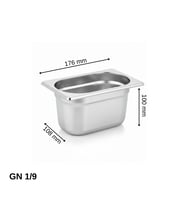 ÜRET Standart Gastronom Küvet GN 1/9 100 mm 1 lt