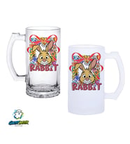 Rabbit Kulplu Bira Bardağı Buzlu veya Şeffaf Seçenekli 0342