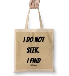Pablo Picasso Quotes Art Gift - Vintage Retro Style Bez Çanta Uzun Saplı