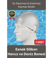 Premium Su Geçirmez Sızdırmaz Kaymaz Elastik Yüzme Şapkası Kaliteli Silikon Deniz Havuz Yüzme Bonesi