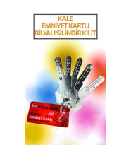 Emiyet Kartlı Bilyeli Silindir Kilit, Kilit Göbeği 164BNE 5 Adet Yedek Anahtarlı