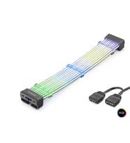 2X8 Pin Argb Pcie Gpu Güç Uzatma Kablosu Bükülebilir 2 Mm 108 Led Siyah ND2813B