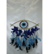 Mavi Nazar Boncuğu Tasarımlı Dream Catcher Düş Kapanı (Karışık)