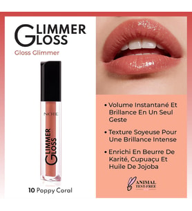 Cosmetics Glimmer Gloss Işıltılı Nemlendirici Dudak Parlatıcısı - 10 Poppy Coral