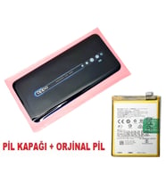 Tkgz Oppo Reno 2Z Arka Pil Batarya Kapağı + PİL (CAM) SİYAH