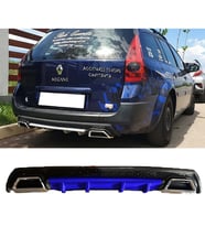 Renault Megane 2 SW Mavi Difüzör Çiftli Kare Egzoz Görünümlü D Tip Difizör 2002 - 2009