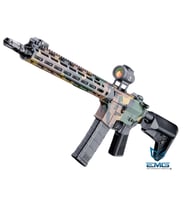 EMG Umbrella Corporation Weapons Research Group Licensed M4 M-LOK Airsoft AEG Rifle (Color: Woodland Water Transfer / Carbine 400 FPS)