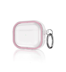 Movenchy Apple Airpods Pro 2 (2.nesil) Shiny Şeffaf Kılıf - Pembe