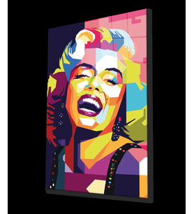 Renkli Marilyn Monroe Cam Tablo