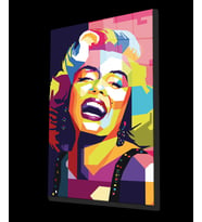 Renkli Marilyn Monroe Cam Tablo