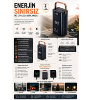 Ultra Güçlü 80000 mAh Powerbank Çoklu Şarj Destekli LED Ekranlı