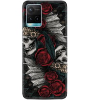 Vivo Y11S Y21S Y20 Y20S Y70 Kılıf Desemli Silikon Skull Rose 1673