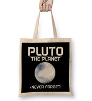 Planetary Science Pluto Planet Never Forget Pun Bez Çanta Uzun Saplı
