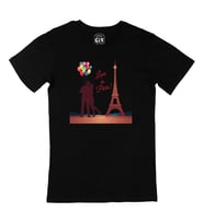 Love In Paris Siyah Tişört