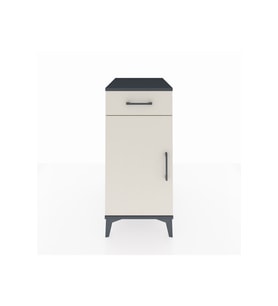 Kronos Komodin 2 Raflı Tek Çekmeceli Tek Kapaklı 44x59x96 Antrasit-Aytaşı