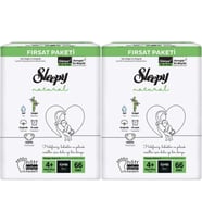 Sleepy Bebek Bezi Naturel Beden:4+ (9-16KG) Maxi Plus 132 Adet Ekonomik Fırsat Pk (Beyaz)
