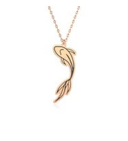 Sade Koi Balığı Gümüş Kolye (Rose)