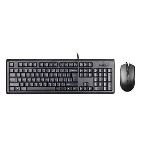A4 TECH KR-9276 USB Q Trk Optic Mouse Suya Dayanıklı Siyah Multimedya Klavye - Mouse Set