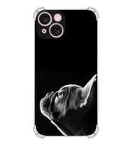 PrintiFy Apple iPhone 15 Plus Köpek 1 Şeffaf Köşe ve Kamera Korumalı Korumalı Antişok Kılıf
