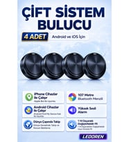 4 Adet - Android ve iOS Çift Sistemli GPS İzleyici, Küresel Ürün Bulucu Takip Cihazı, Android İPhone